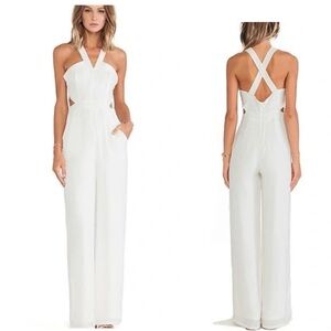 Lovers Friends black sleeveless cut out wide leg jumpsuit‎ size small wedding